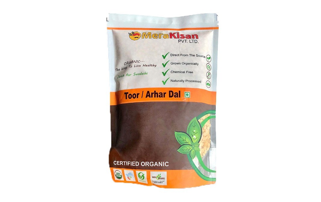 MeraKisan Organic Toor / Arhar Dal    Pack  500 grams